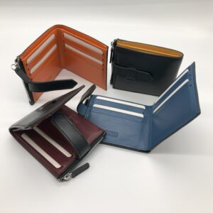 メンズ二つ折お財布（コイン入れファスナー型）