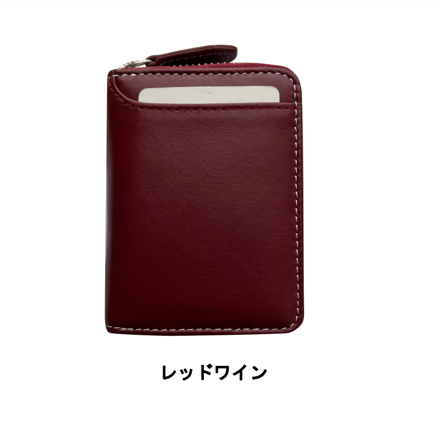 本革コインケース ミニサイフ お財布 ウオレット ファスナー付きコイン入れ カードケース 小銭 プレゼント コンパクト マルチポケット 片手握りサイズ - Image 13