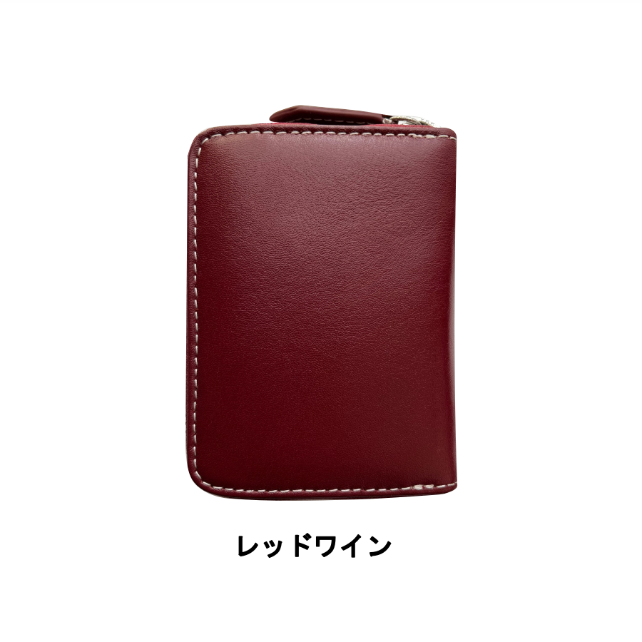 本革コインケース ミニサイフ お財布 ウオレット ファスナー付きコイン入れ カードケース 小銭 プレゼント コンパクト マルチポケット 片手握りサイズ - Image 12